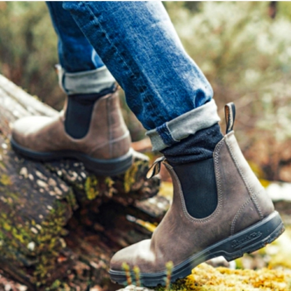 Blundstone 1469 Steel Grey Leather Chelsea Ankle Boots Size 8.5 New in Box - Picture 7 of 11